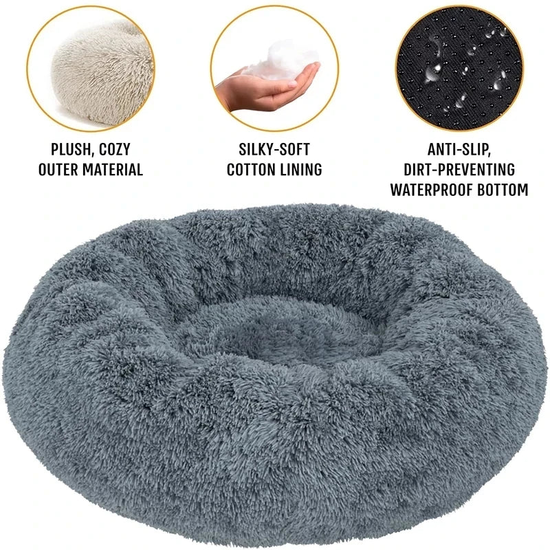 Calming Plush Donut Bed – Washable