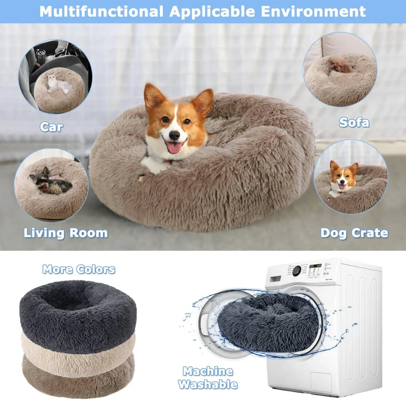 Calming Plush Donut Bed – Washable